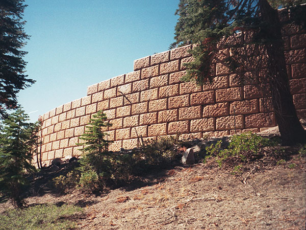 Mammoth Lakes Stained Concrete Block Wall - Thumbnail